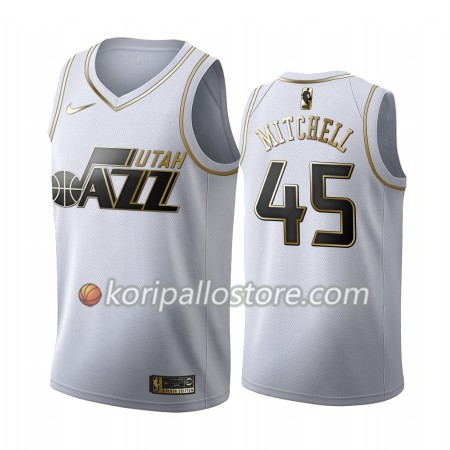Utah Jazz Donovan Mitchell 45 Nike 2019-2020 Valkoinen Golden Edition Miesten Pelipaidat Swingman 